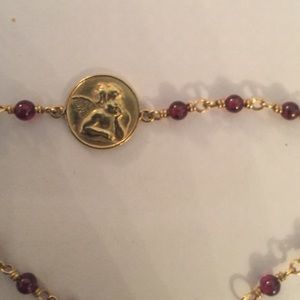 Temple St Clair Angel bracelet 18kt gold, garnets