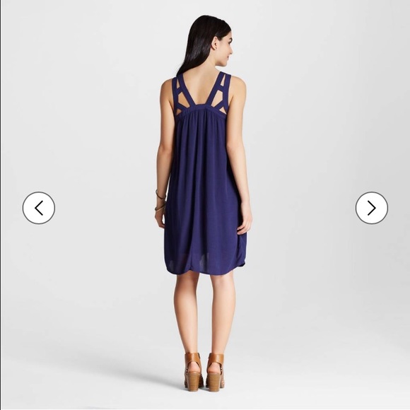 Navy cut out shift dress - Picture 2 of 2
