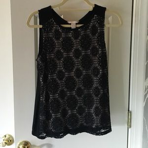 Banana republic black sleeveless top