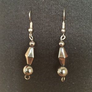 Graphite dangle earrings