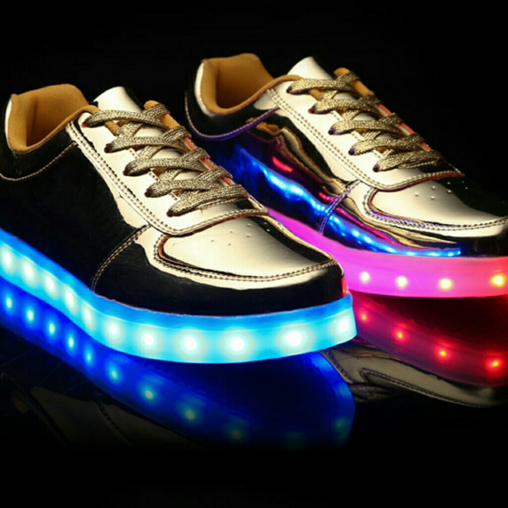 Light up shoes gold pair only