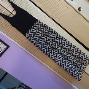 black and white maxi dress