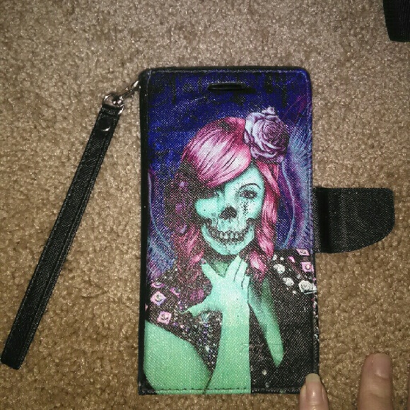 Cute Zombie skull phone case/wallet