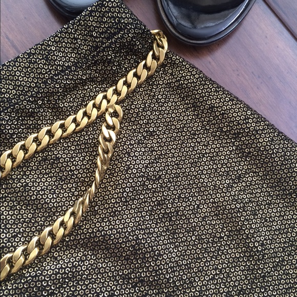 Gold Bodycon Skirt - Picture 2 of 5