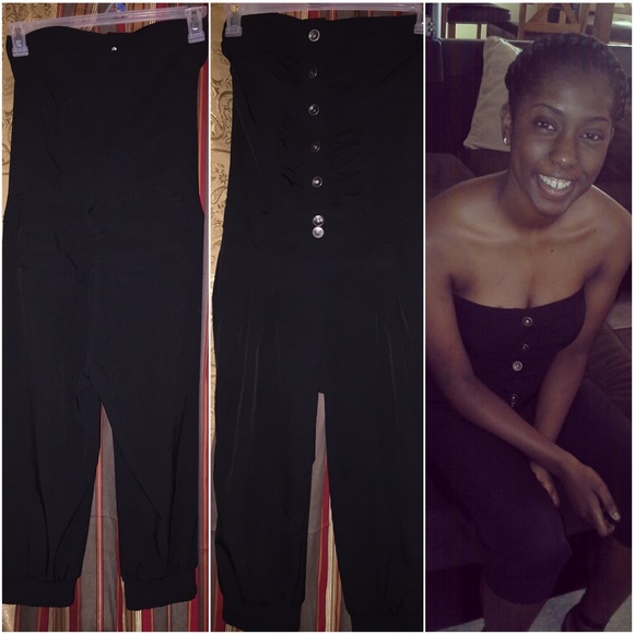 a button up romper.