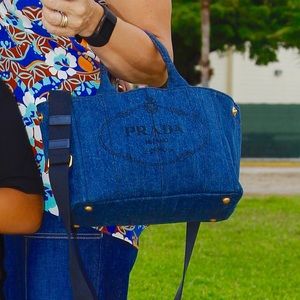 Prada Denim Bag with cross body strap