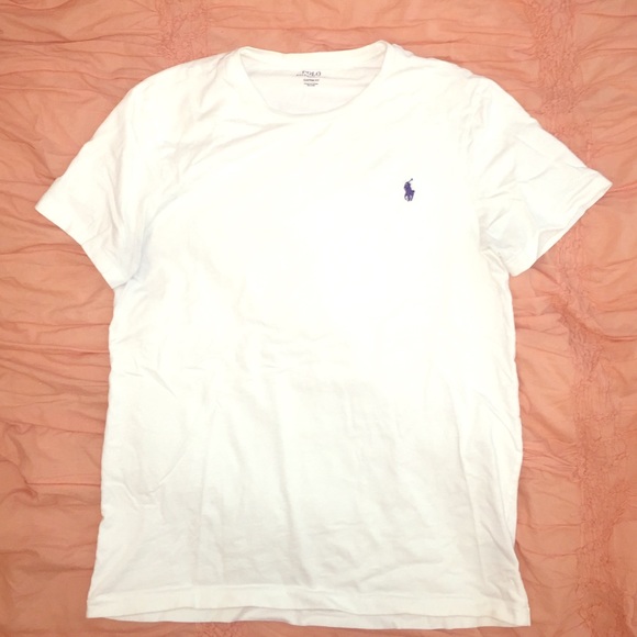 Men's Polo Ralph Lauren white custom fit shirt med