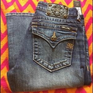 HP Miss Me Mid-Rise Boot Cut Jeans Medium Blue NWT