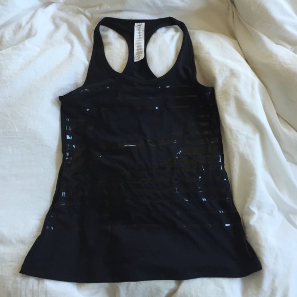 Black racerback workout tank