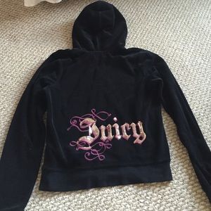 Juicy couture black terry cloth fabric