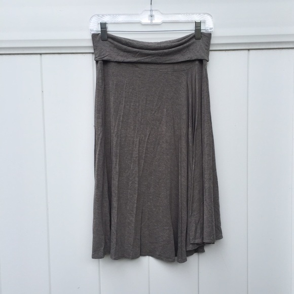 Grey jersey skirt