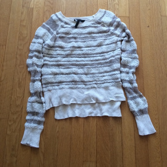 BCBG long sleeve striped sweater