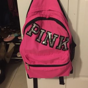 PINK Sequin Backpack