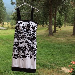 White and Black Floral Summer Dress