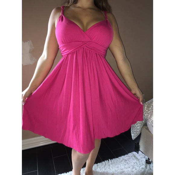 Hot pink summer dress