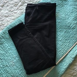 Mid rise black skinny jeans