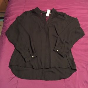 Black button up blouse