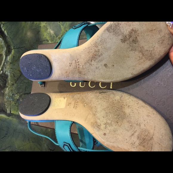 ‼️‼️SOLD‼️‼️Gucci Turquoise Sandal Size 39 - Picture 2 of 4