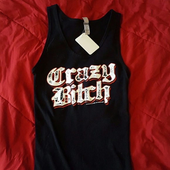 *SOLD* on another site "Crazy Bitch" tank top