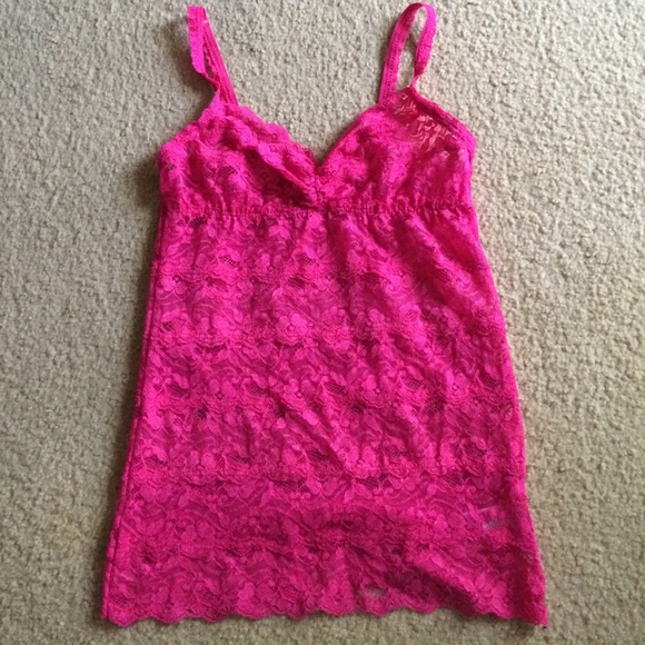 65 off Pins & Needles Tops 💋Hot Pink Lace Cami from Heather's closet