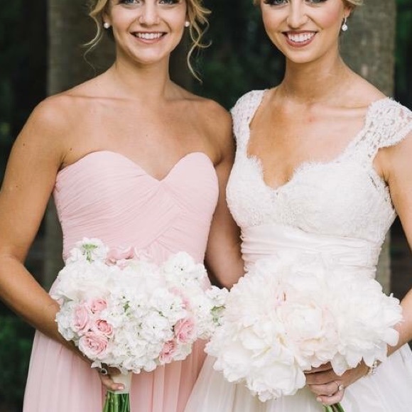 Strapless light pink evening gown, WORN ONCE - Picture 4 of 4