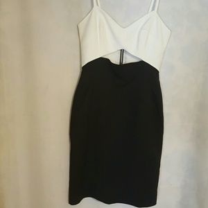 Black and white cocktail dress