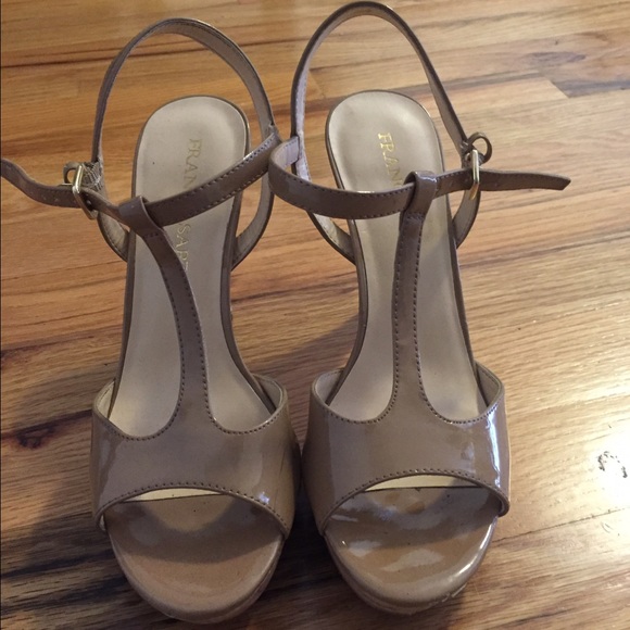 Franco Sarto Strappy Platform Cork Heel Sandal 6.5