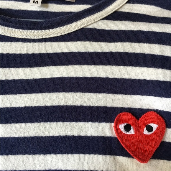 Comme Des Garçons Women's M striped tee shirt