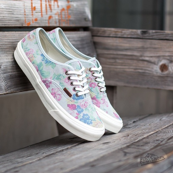 ISO floral marshmallow suede vans, size 7.5 or 8