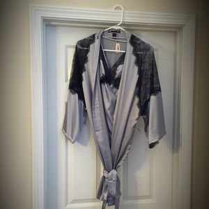 Victoria Secret satin & lace nighty w/ robe.
