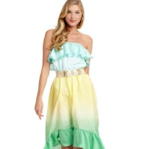 Lilly Pulitzer Silk Caldwell Strapless dress Sz Xs