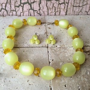Vintage Moonglow Necklace & Earrings