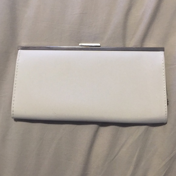 White clutch purse