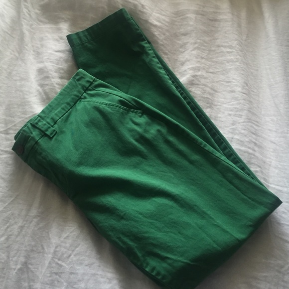 Gently Used, Green, Broken In Straight Khakis