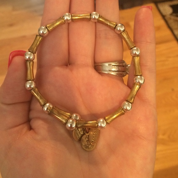 Alex and Ani silver and gold bracelet