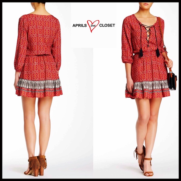 Boutique Dresses & Skirts - ❌SOLD❌❗️1-HOUR SALE❗️BOHO DRESS TASSEL FRINGE Mini