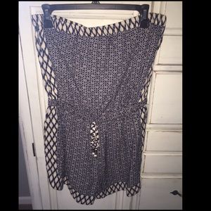 Navy and white romper