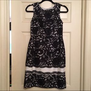 The Limited black and white lace dress