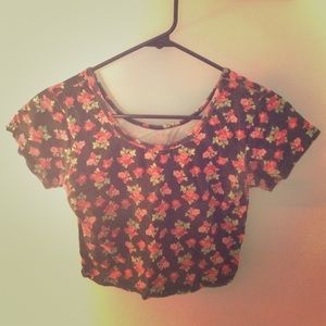 Floral print crop top