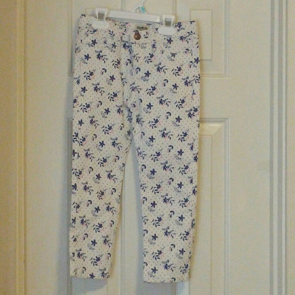 Girls Floral Print Jeans (5)