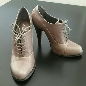 Grey Aldo bootie heels,  size 6