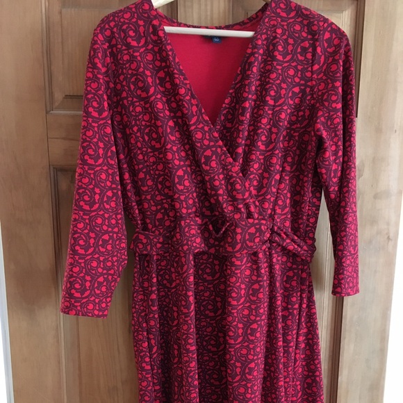 Lands End Faux Wrap Dress