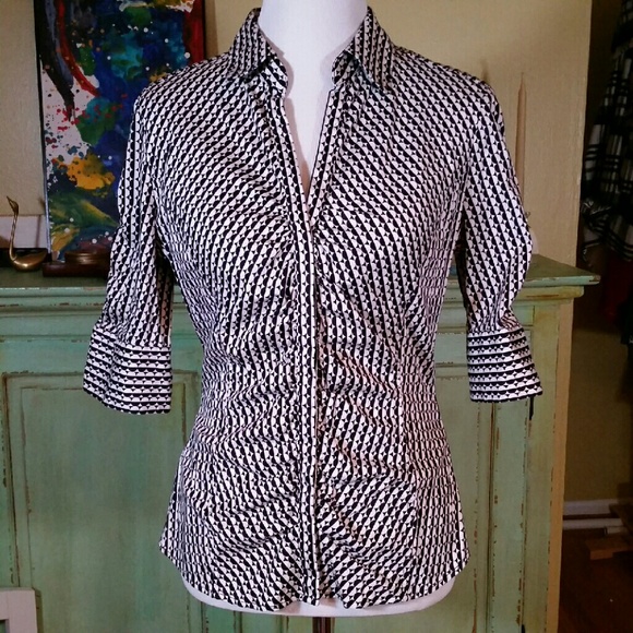 Geometric Button Shirt