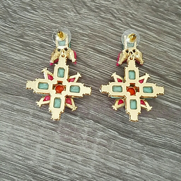 Multi-colored Statement Earrings - Picture 2 of 4