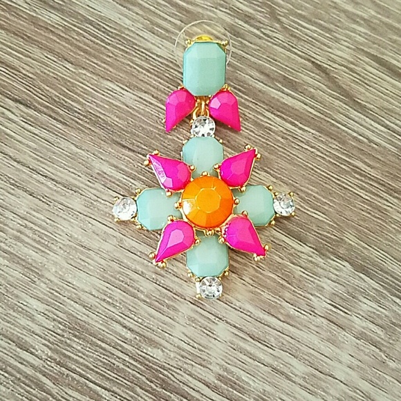 Multi-colored Statement Earrings - Picture 3 of 4