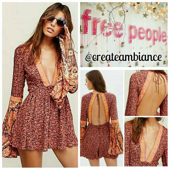 Free People Pants - *LAST ONE*Free People Open Back Print Romper