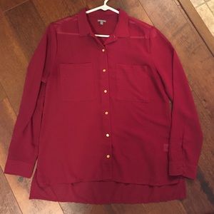 Sheer button up blouse
