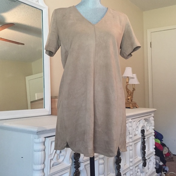 Tan Suede Dress
