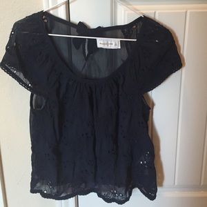 Blue Abercrombie and Fitch blouse