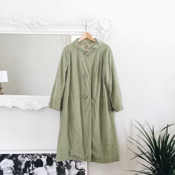 Vintage Sage Cashmere Coat